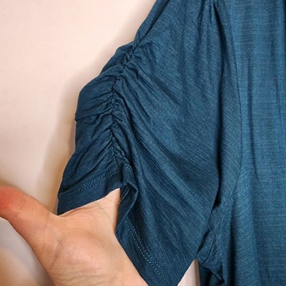 1X 14W 16W Torrid Blue Long Duster Sweater Short Lightweight Layering Fit Flare - Picture 4 of 7